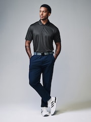 Slate Grey Active Jacquard Golf Polo Shirt - Image 3 of 8