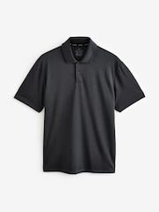 Slate Grey Active Jacquard Golf Polo Shirt - Image 6 of 8