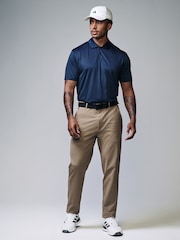 Navy Blue Active Jacquard Golf Polo Shirt - Image 2 of 8