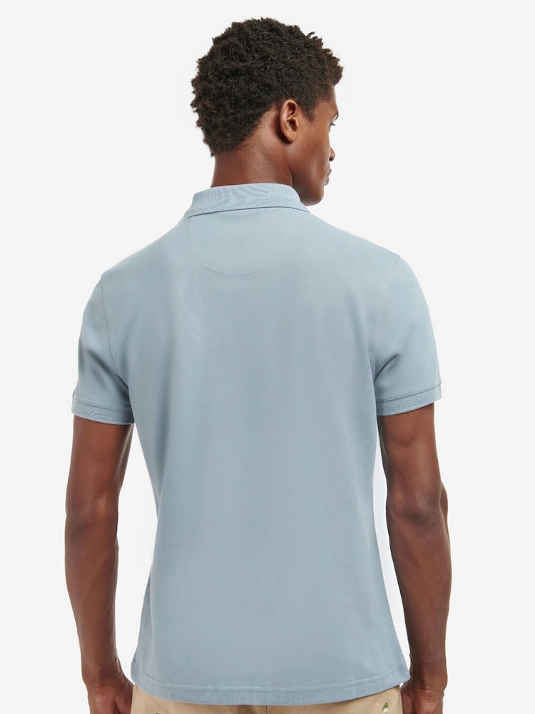 Blauwe wassing - Barbour® 100% Cotton Classic Polo Shirt - Image 2 of 5