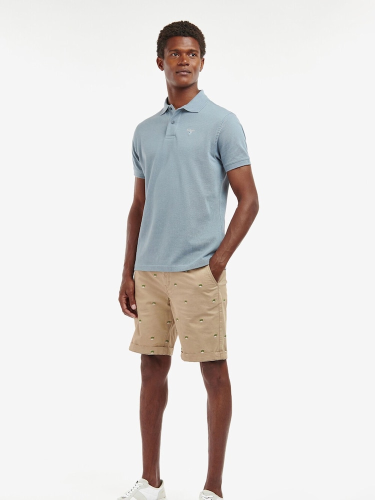 Blauwe wassing - Barbour® 100% Cotton Classic Polo Shirt - Image 3 of 5