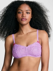 Grape Taffy paars - Victoria's Secret PINK ongevulde bh met hartborduursel - Image 1 of 4