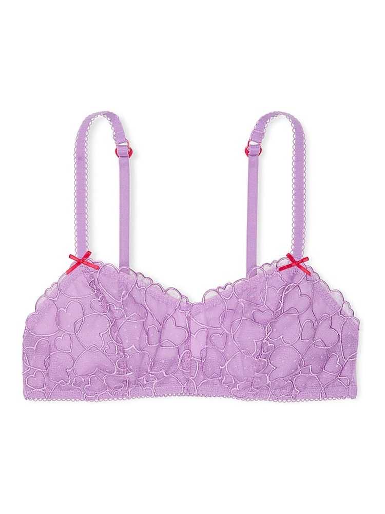 Grape Taffy paars - Victoria's Secret PINK ongevulde bh met hartborduursel - Image 4 of 4