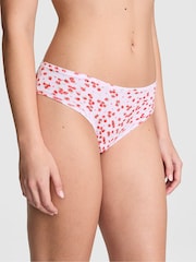 Victoria's Secret PINK Purple Whisper Floral Cheeky Cotton Knickers - Image 1 of 3