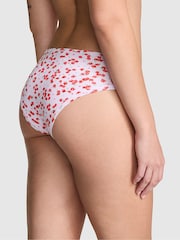 Victoria's Secret PINK Purple Whisper Floral Cheeky Cotton Knickers - Image 2 of 3