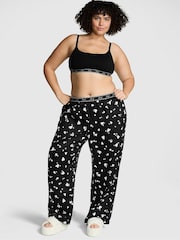 Victoria's Secret PINK Black White Hearts TENCEL™ Pyjama Bottoms - Image 1 of 3