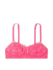 Victoria's Secret PINK Double Bubble Pink Bralette Heart Embroidery Unlined Bra - Image 3 of 3