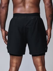 Black Active Premium 2 in 1 Shorts - Image 3 of 9