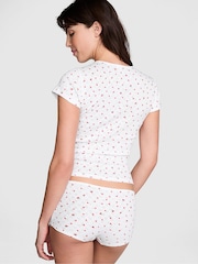 Victoria's Secret PINK White cherry Pyjama Top - Image 2 of 3