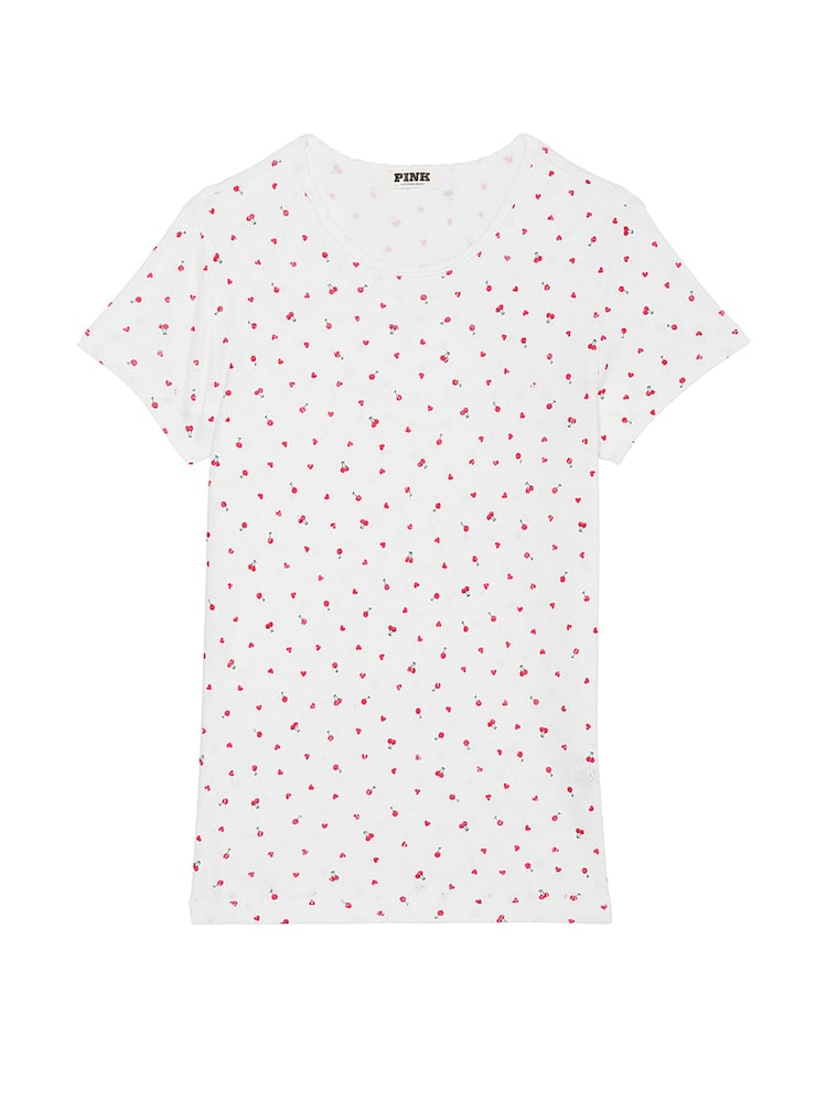Victoria's Secret PINK White cherry Pyjama Top - Image 3 of 3