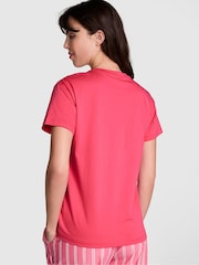 Victoria's Secret PINK Double Bubble Pink Cotton Pyjama T-Shirt - Image 2 of 3