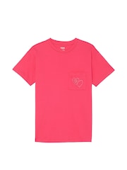 Victoria's Secret PINK Double Bubble Pink Cotton Pyjama T-Shirt - Image 3 of 3