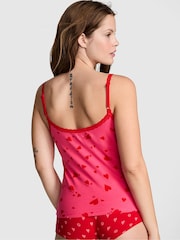 Victoria's Secret PINK Double Bubble Pink Heart Pyjama Cami Top - Image 2 of 3