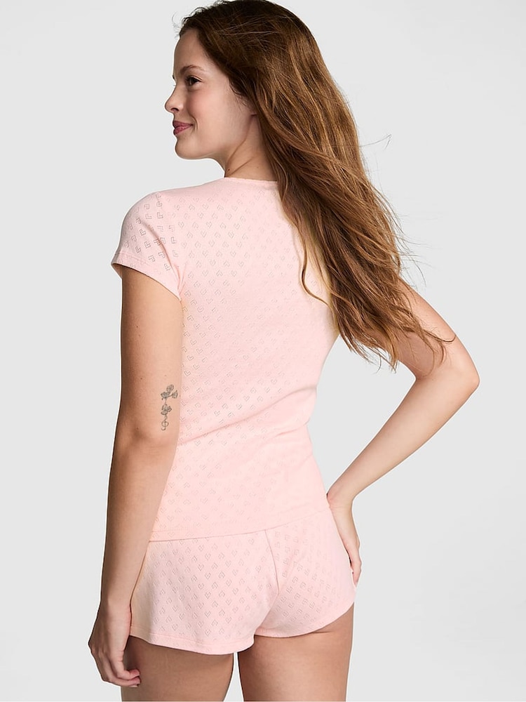 Victoria's Secret PINK Angel Pink Heart Pyjama Top - Image 2 of 3