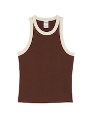 Victoria's Secret PINK Ganache Brown Rib Tank Top - Image 3 of 3