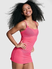 Victoria's Secret PINK Double Bubble Pink Heart Lace Slip Dress - Image 1 of 3