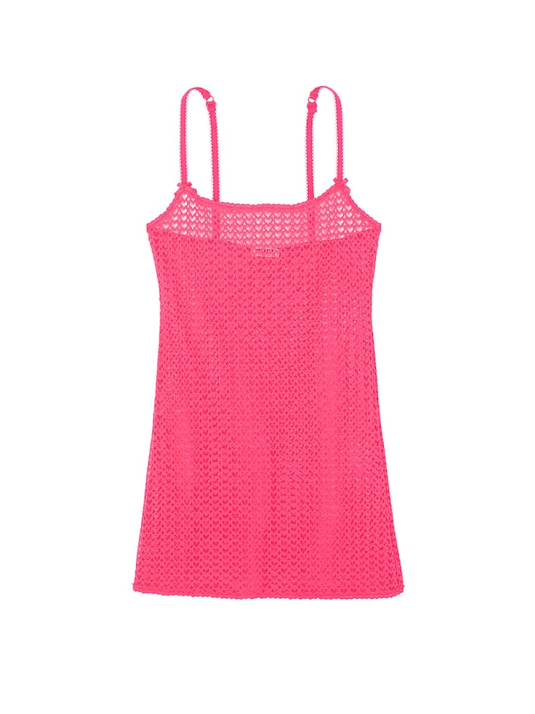 Victoria's Secret PINK Double Bubble Pink Heart Lace Slip Dress - Image 3 of 3