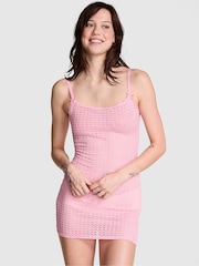 Victoria's Secret PINK Petal Pink Heart Lace Slip Dress - Image 1 of 3