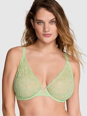 Lichtgroen - Victoria's Secret PINK ongevulde bh met hartborduursel - Image 1 of 3