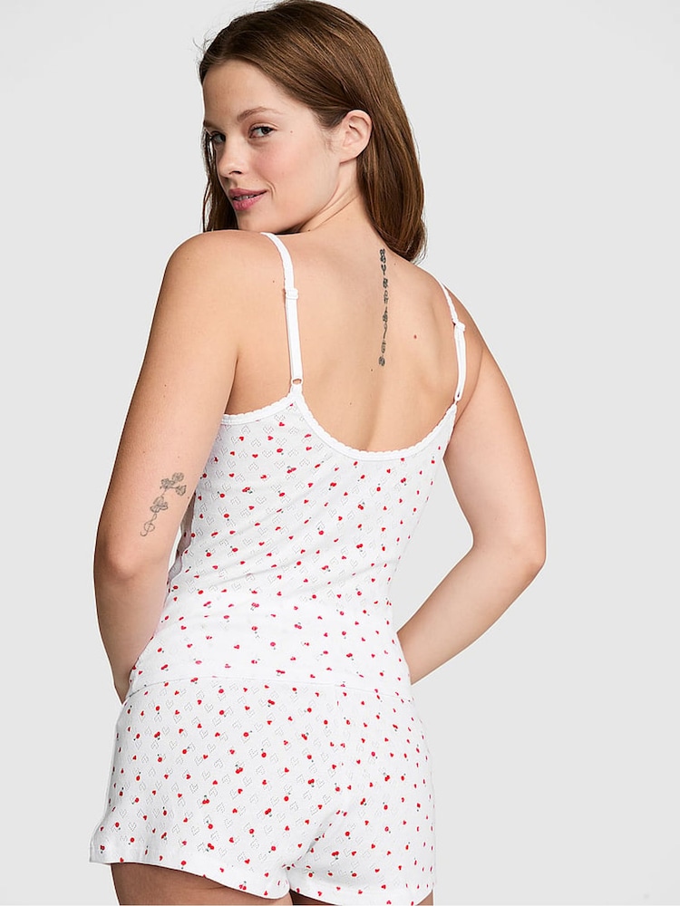 Victoria's Secret PINK White Heart Pyjama Cami Top - Image 2 of 3