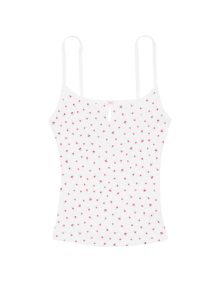 Victoria's Secret PINK White Heart Pyjama Cami Top - Image 3 of 3