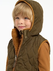 Mini Elsie Reversible Petrol Gilet - Image 2 of 5