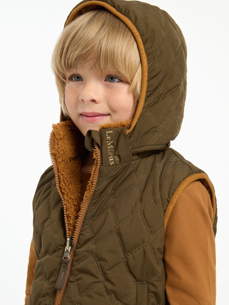 Mini Elsie Reversible Petrol Gilet - Image 2 of 5 Mini Elsie Reversible Petrol Gilet - Image 2 of 5
