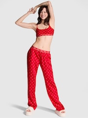 Victoria's Secret PINK Vermillion Red Hearts TENCEL™ Pyjama Bottoms - Image 1 of 3