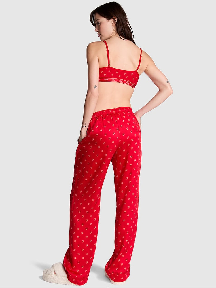 Victoria's Secret PINK Vermillion Red Hearts TENCEL™ Pyjama Bottoms - Image 2 of 3