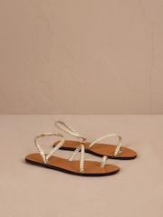 Manebi Braid Toe Ring Sandals - Image 1 of 3