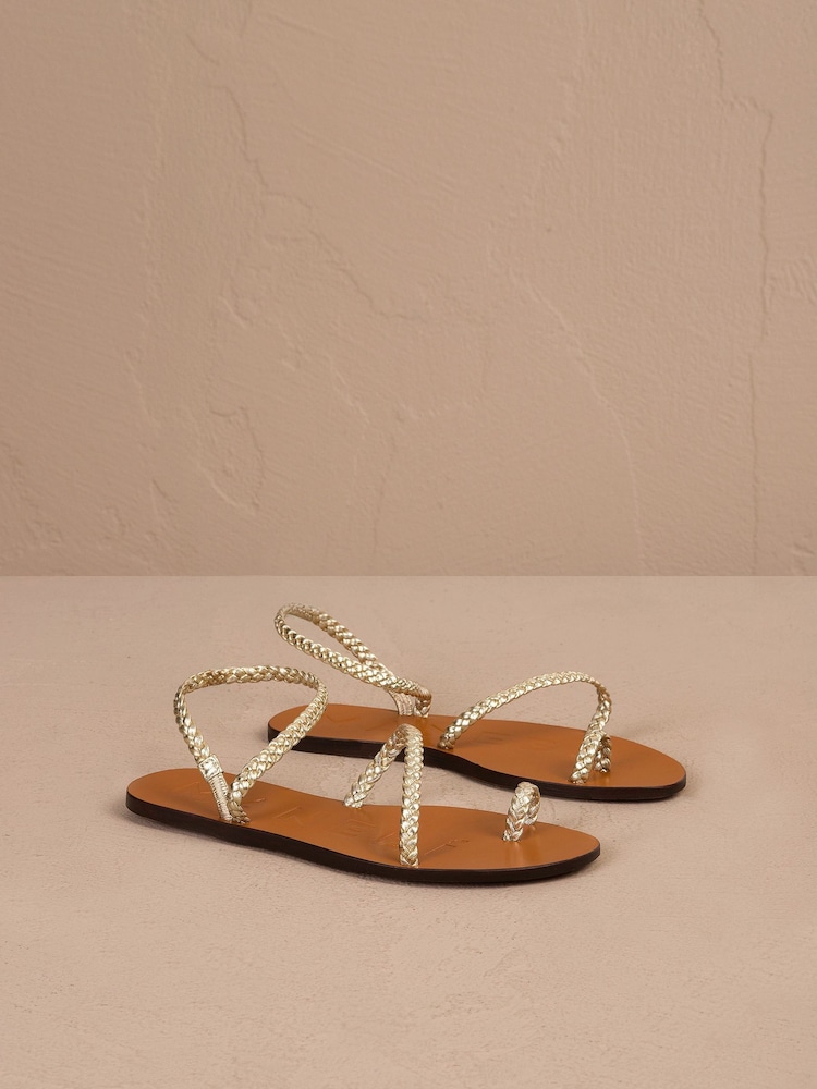 Manebi Braid Toe Ring Sandals - Image 1 of 3