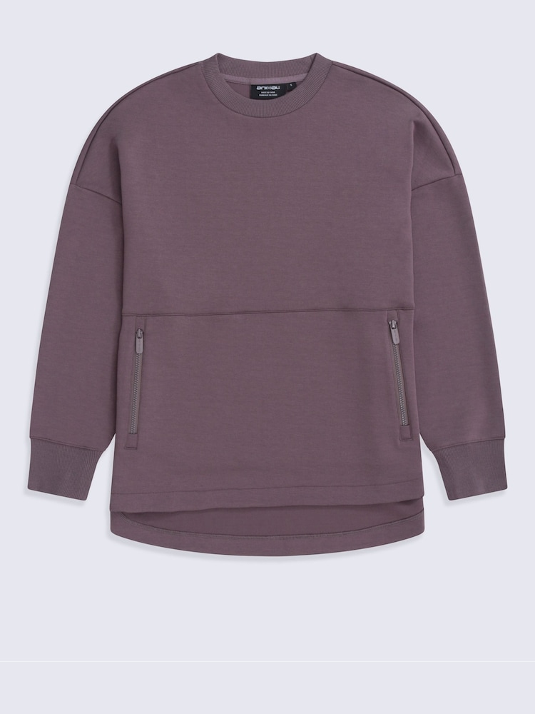 Animal Purple Vicky Womens Longline Sweat Top - Image 1 of 5
