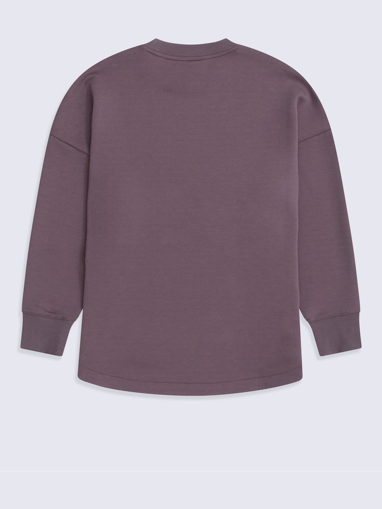 Animal Purple Vicky Womens Longline Sweat Top - Image 2 of 5