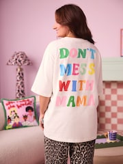 Eleanor Bowmer Ecru Dont Mess With Mama 100% Cotton T-Shirt - Image 3 of 7