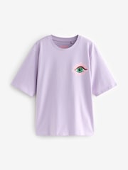 Eleanor Bowmer Oversized Lilac Purple Angel Numbers 100% Cotton T-Shirt - Image 1 of 5