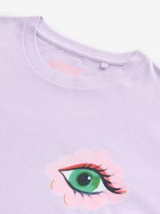 Eleanor Bowmer Oversized Lilac Purple Angel Numbers 100% Cotton T-Shirt - Image 3 of 5