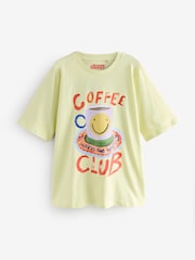 Eleanor Bowmer Yellow Coffee Club 100% Cotton T-Shirt - Image 1 of 4