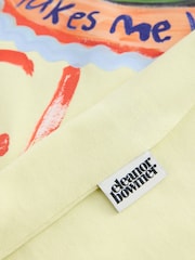 Eleanor Bowmer Yellow Coffee Club 100% Cotton T-Shirt - Image 3 of 4