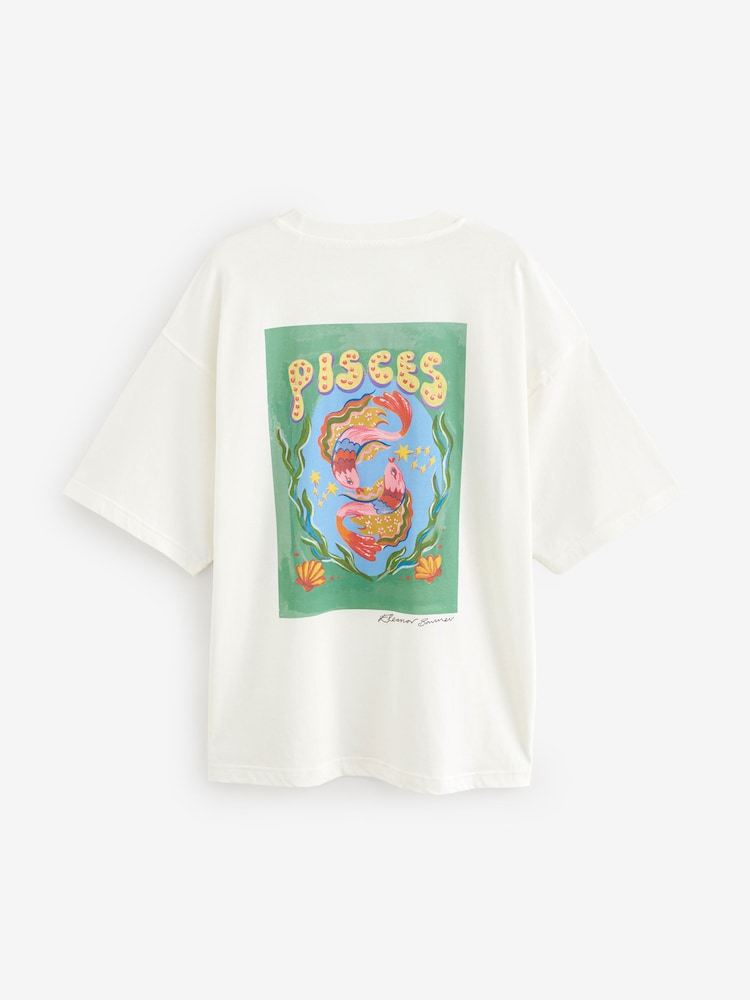 Eleanor Bowmer Oversized Horoscope 100% Cotton T-Shirt - Image 2 of 2