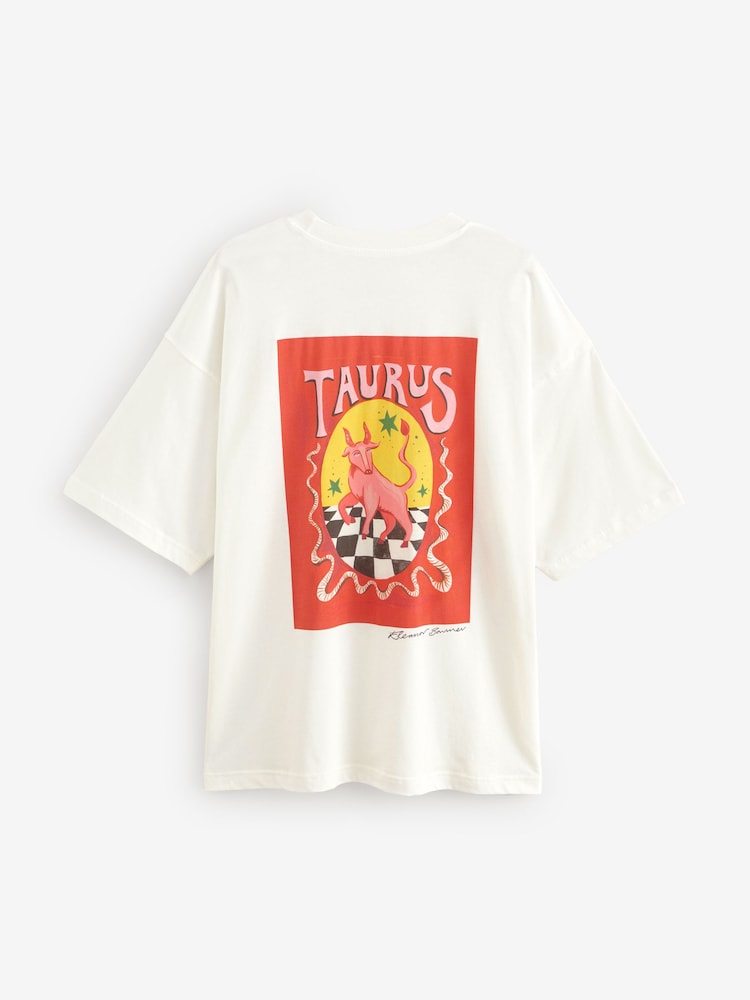 Eleanor Bowmer Oversized Horoscope 100% Cotton T-Shirt - Image 2 of 2
