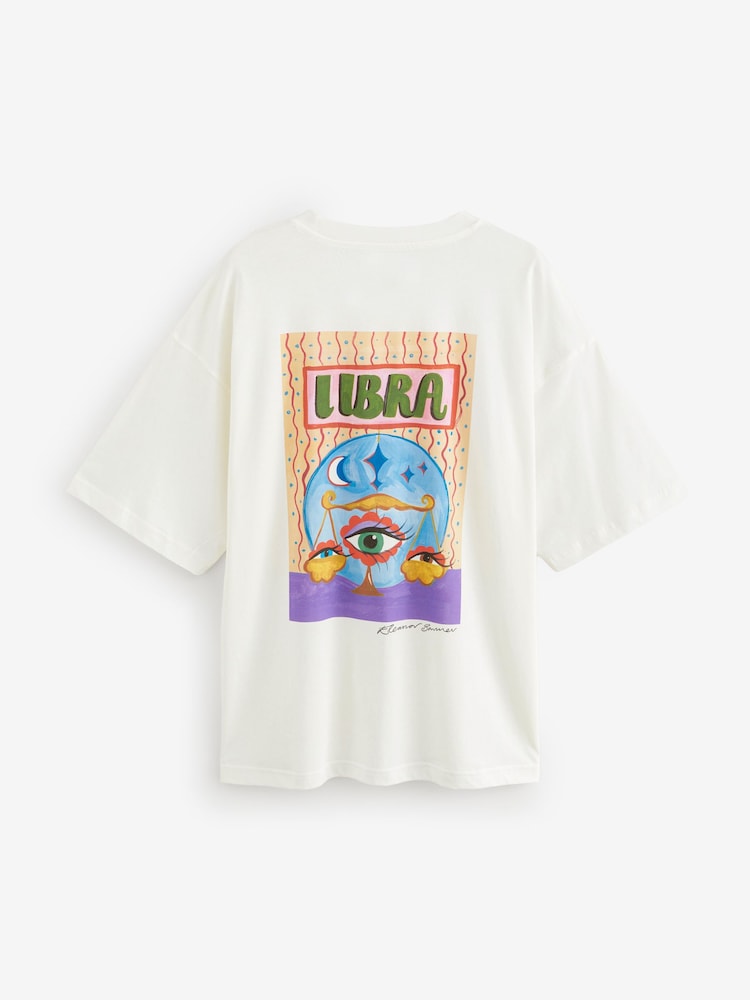 Eleanor Bowmer Oversized Horoscope 100% Cotton T-Shirt - Image 2 of 2