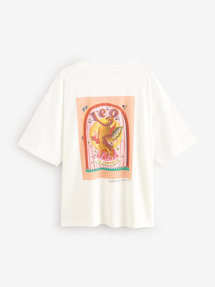 Eleanor Bowmer Oversized Horoscope 100% Cotton T-Shirt - Image 2 of 2