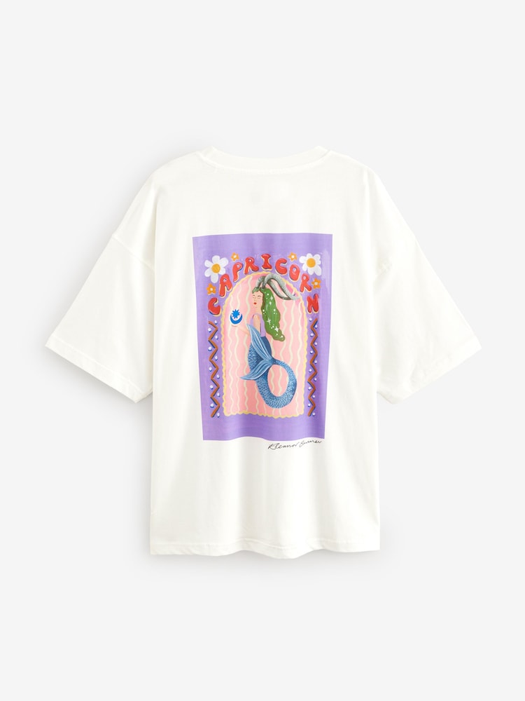 Eleanor Bowmer Oversized Horoscope 100% Cotton T-Shirt - Image 2 of 2