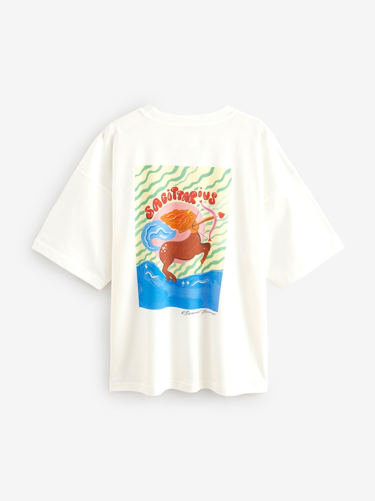 Eleanor Bowmer Oversized Horoscope 100% Cotton T-Shirt - Image 2 of 2