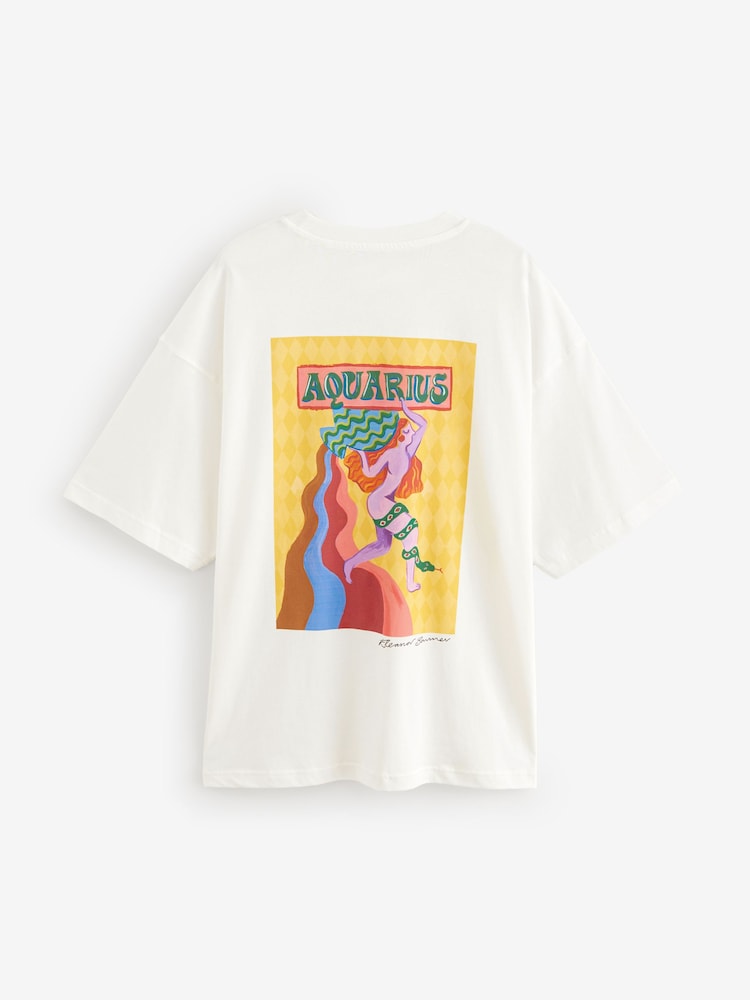 Eleanor Bowmer Oversized Horoscope 100% Cotton T-Shirt - Image 2 of 2