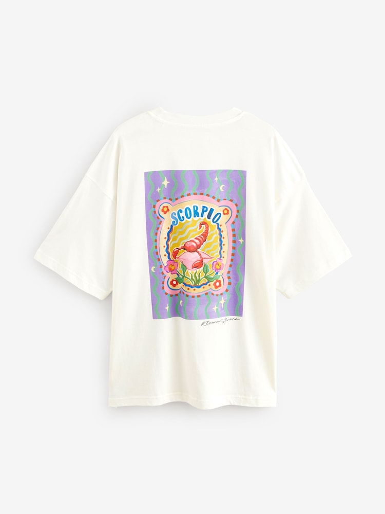 Eleanor Bowmer Oversized Horoscope 100% Cotton T-Shirt - Image 2 of 2