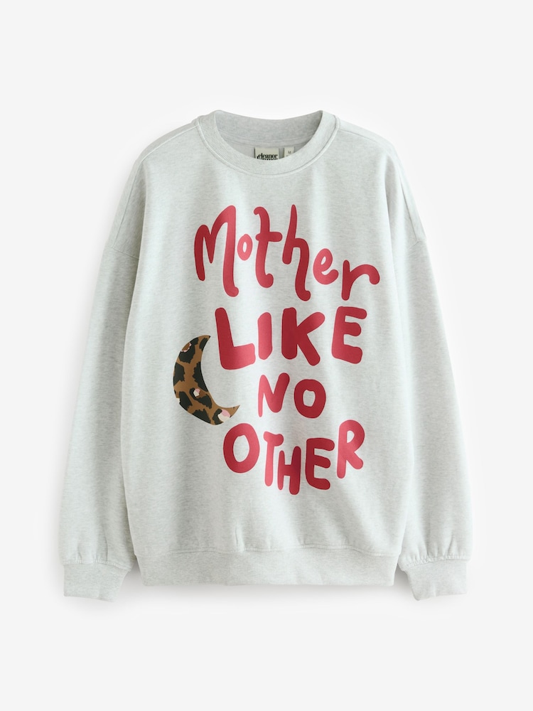 Eleanor Bowmer Oversized Grey Mama Like No Other Sweatshirt - Image 6 of 8