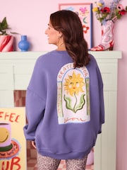 Eleanor Bowmer Purple Grateful Sweatshirt - Image 4 of 7