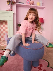 Eleanor Bowmer Pink Who Rules the World Kids 100% Cotton T-Shirt - Imagen 1 de 5