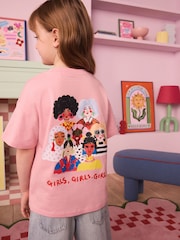 Eleanor Bowmer Pink Who Rules the World Kids 100% Cotton T-Shirt - Imagen 2 de 5